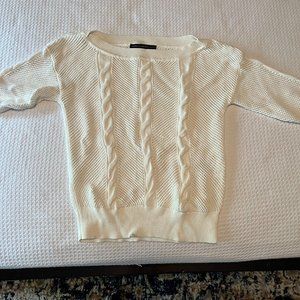 3/4 length sleeves, soft sweater